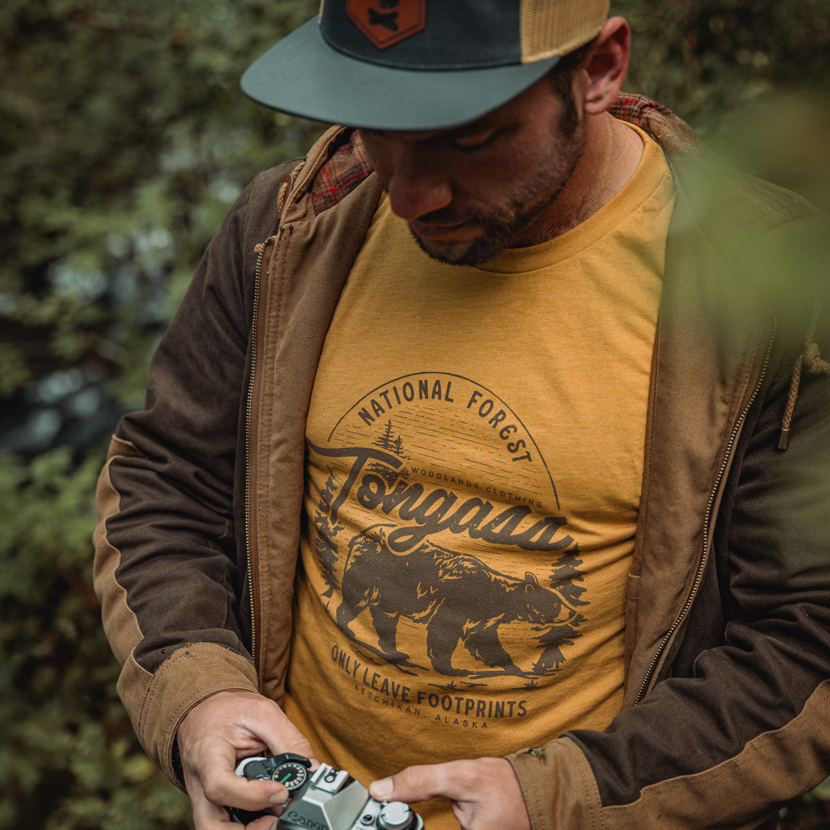 Tongass National Forest (Vintage Bear TShirt) Woodlands Clothing